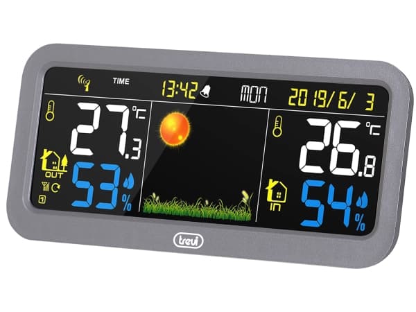Trevi ME 3P20 RC, Grå, Inne Termometer, Utendørs Barometer, Utendørs Barometer, Barometer, Hygrometer, Termometer, Barometer, Hygrometer, Termometer,