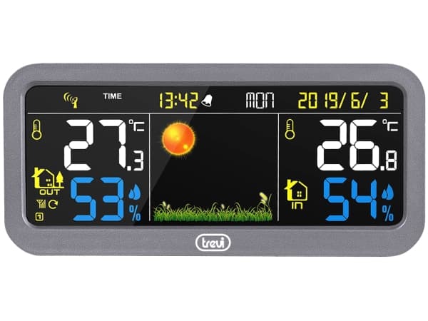 Trevi ME 3P20 RC, Grå, Inne Termometer, Utendørs Barometer, Utendørs Barometer, Barometer, Hygrometer, Termometer, Barometer, Hygrometer, Termometer,