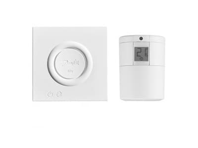 Danfoss Ally, 2400 MHz, 0 - 30 m, -10 - 55 ° C, Amazon Alexa & Google Assistant, Trådlös, Vit