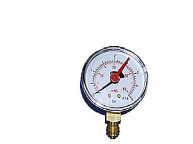Manometer Ø63, 1/4'', 0-4 bar - 1/4'' (ned), 0-4 bar/mVS og m/stilleviser