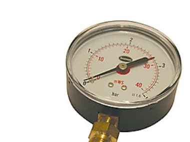 Manometer Ø80, 3/8'', 0-4 bar - 3/8'' (ned), 0-4 bar/mVS og m/stilleviser