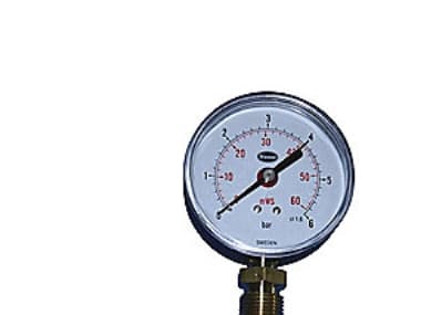 Manometer Ø80, 1/2'', 0-6 bar - 1/2'' (ned), 0-6 bar/mVS og m/stilleviser
