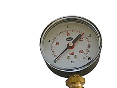 Manometer Ø80, 1/2'', 0-16 bar - 1/2'' (ned), 0-16 bar/mVS og m/stilleviser