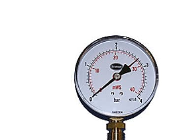 Manometer Ø100, 1/2'', 0-4 bar - 1/2'' (ned), 0-4 bar/mVS og m/stilleviser