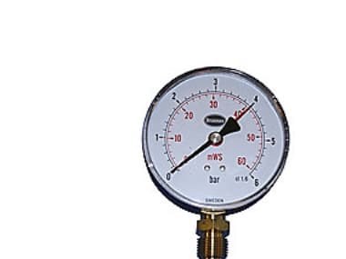 Manometer Ø100, 1/2'', 0-6 bar - 1/2'' (ned), 0-6 bar/mVS og m/stilleviser