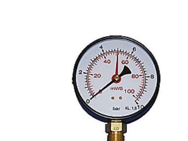 Manometer Ø100, 1/2'',0-10 bar - 1/2'' (ned), 0-10 bar/mVS og m/stilleviser