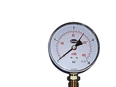 Manometer Ø100, 1/2'',0-16 bar - 1/2'' (ned), 0-16 bar/mVS og m/stilleviser