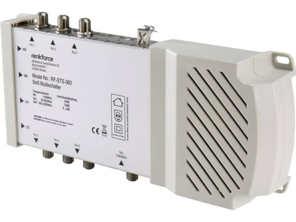 Renkforce RF-STS-360 SAT multikontaktingångar (multikontakt): 5 (4 sat/1 jord) Antal abonnenter: 6 Quad-LNB-kompatibel