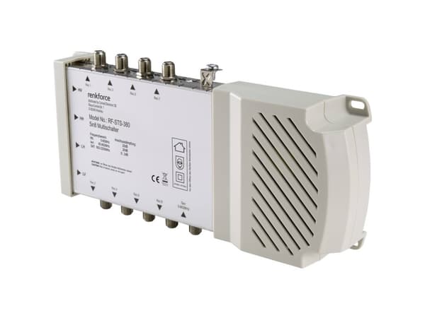 Renkforce RF-STS-380 SAT multikontaktingångar (multikontakt): 5 (4 sat/1 jord) Antal abonnenter: 8 Quad-LNB-kompatibel