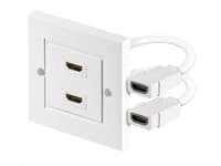 MicroConnect - Strömuttag - HDMI - vit