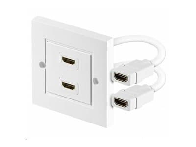 MicroConnect - Strömuttag - HDMI - vit