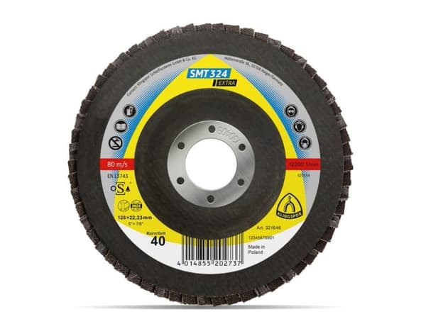 Schleifmopteller gewölbt SMT324, ø 125 mm Korn 60