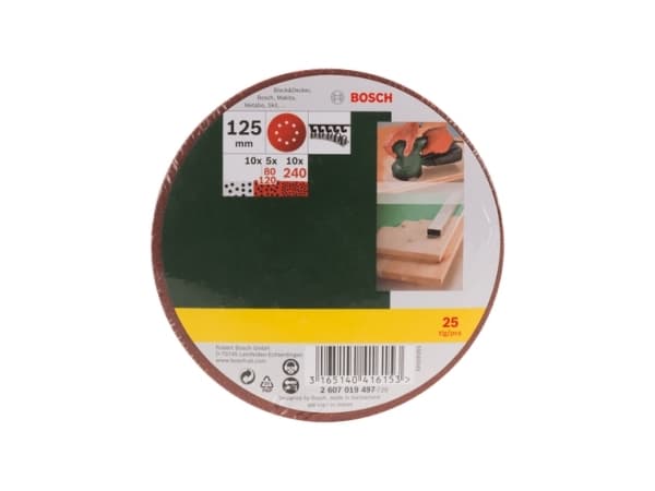 Bosch SLIBEBLADSÆT EXCENT 125MM ASS 25 STK PL