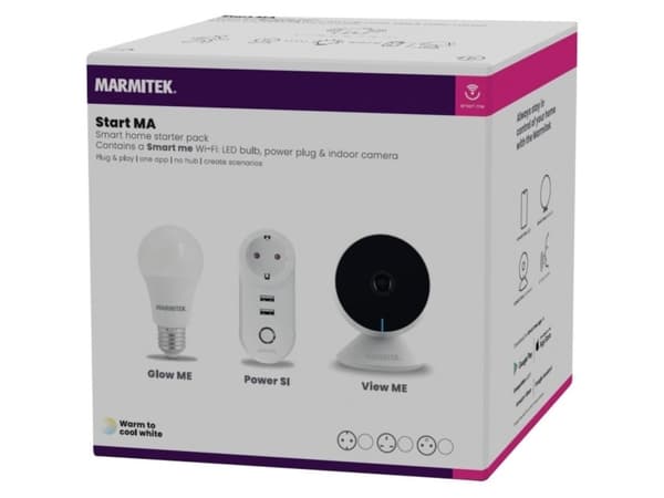 Marmitek Start MA - Aloitussarja - hjemautomatiseringssæt - trådløs - Wi-Fi - 2.4 Ghz