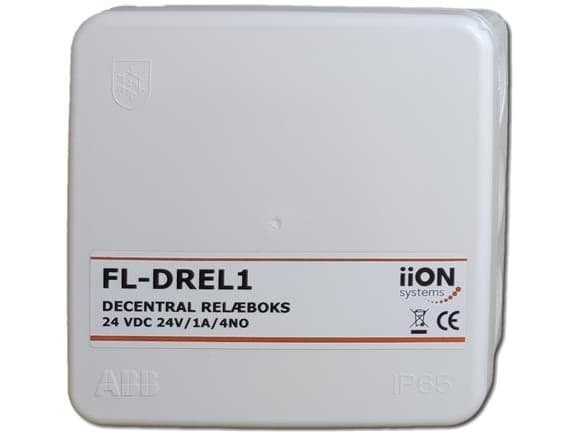 AIR2TRUST Decentral relæboks FL-DREL1 med 4 udgange til stop af decentrale ventilationsaggregater.