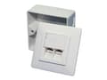 Miniatyrbild 4 av 5: LogiLink NP0006A, 2 x RJ-45, Vit, Akrylnitrilbutadienstyren (ABS), Metall, RoHS, 125 V, 1,5 A