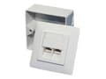 Miniatyrbild 1 av 5: LogiLink NP0006A, 2 x RJ-45, Vit, Akrylnitrilbutadienstyren (ABS), Metall, RoHS, 125 V, 1,5 A