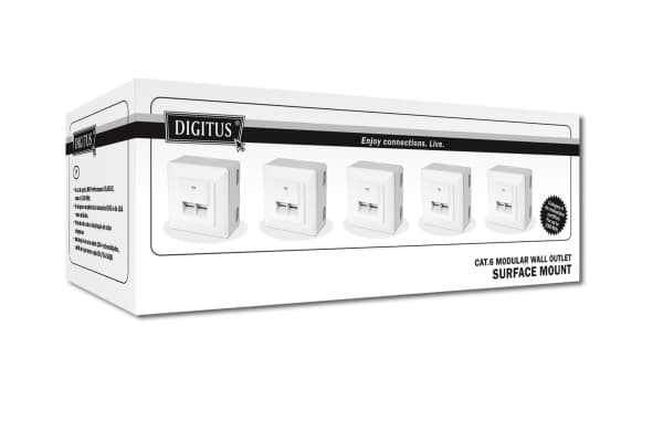 Digitus CAT 6, Cl. E, RJ-45, Valkoinen, Kiina