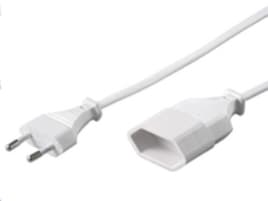 MicroConnect - Förlängningskabel för ström - Eurokontakt (hane) till Eurokontakt (hona) - 3 m - vit