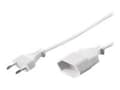 Miniatyrbild 1 av 5: MicroConnect - Förlängningskabel för ström - Eurokontakt (hane) till Eurokontakt (hona) - 3 m - vit