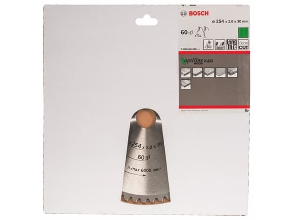 Bosch RUNDSAVKLINGE 254X30MM 60T -5GR TRÆ