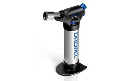 Dremel 2200-4, Käsinpideltävä puhalluslamppu, Juottaminen, Lämmitys, Juottaminen, Butaani, Piezo, Musta, Hopea, 0,042 L