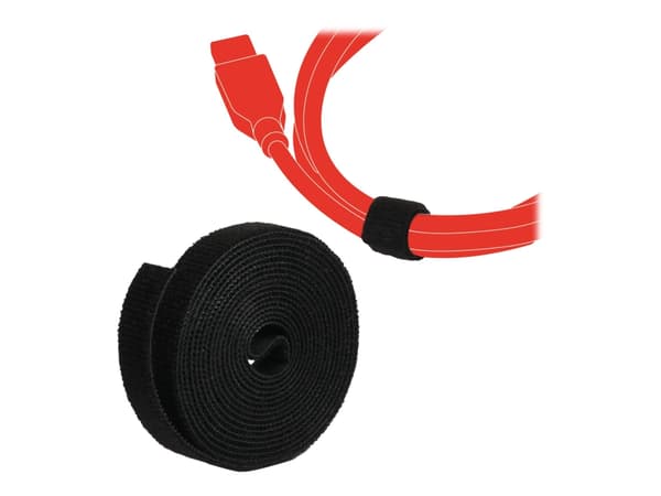 LTC ROLL STRAP - Kosketuskiinnitteinen hihna - musta
