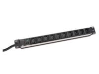 Digitus 10-Outlet Strip, 10 AC-pistorasia(a), 250 V, 50 - 60 Hz, 10 A, 2500 W, Musta