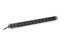 Pikkukuva 1 / 5: Digitus 10-Outlet Strip, 10 AC-pistorasia(a), 250 V, 50 - 60 Hz, 10 A, 2500 W, Musta