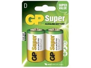 GP Batteries Super Alkaline D batteri, 13A/LR20, 2-pak