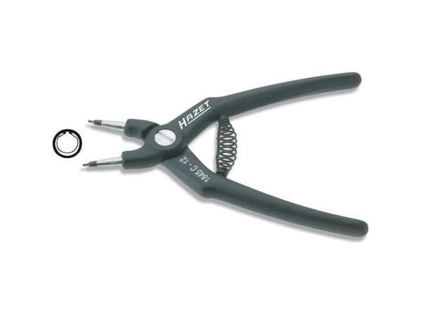 HAZET 1845C-12, Låsringstång, Svart, 14 cm, 59 g, Tyskland