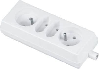 Jonex Kannettava nelinkertainen pistorasia 16A 2x2P+Z + 2xEuro 250V valkoinen GN-472