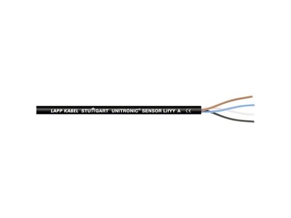 Lapp UNITRONIC SENSOR, 100 m, Sort, Kopper, Polyvinylklorid (PVC), 300 V, -40 - 80 °C