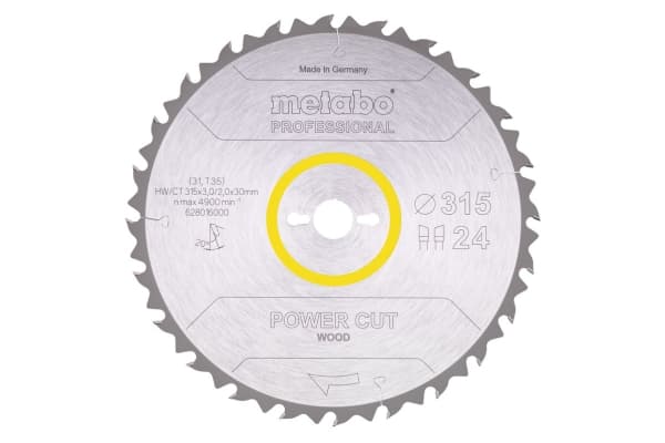Metabo 628016000, Konstruktionsvirke med spik, Trä, 31,5 cm, 3 cm, Tungsten Carbide Tipped (TCT), 2 mm, 4900 RPM