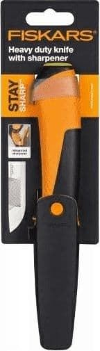 Fiskars knife with increased strength with 219mm sharpener (FS-1023619)