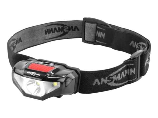 Ansmann HD70B, Hodebåndslommelykt, Svart, Akrylonitril-butadien-styren (ABS), Plastikk, IP44, LED, 1 lamper