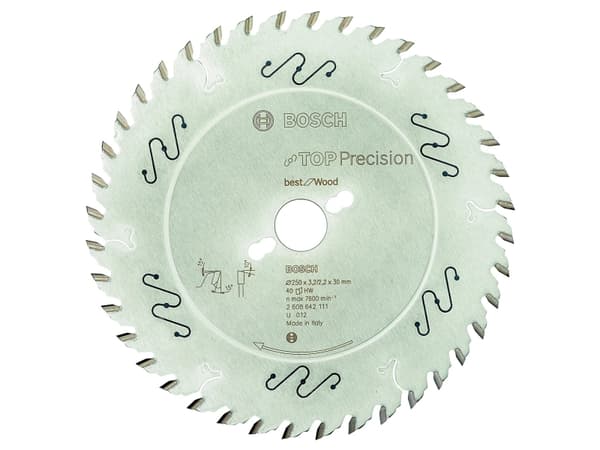 Bosch RUNDSAVKLINGE TOP PRECW 250X3,2X30MM 40T
