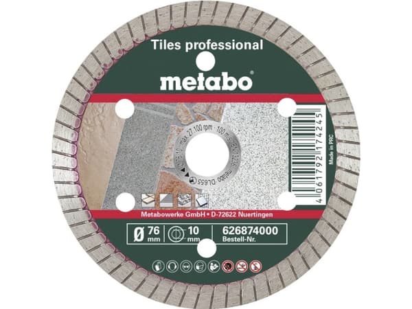 Metabo TP Professional 626874000 Diamantskiva 1 st. 76 mm 10 mm 1 st