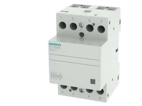 SIEMENS INSTA -kontaktori, jossa on 4 NO-koskettimia400VAC, 40A, 230VAC/220VDCDin-kisko