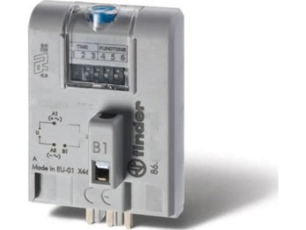 Finder 86.00.0.240.0000 Tidsrelä Multifunktionellt 10 st Tidsintervall: 0,05 s - 100 h 3 x omkopplare