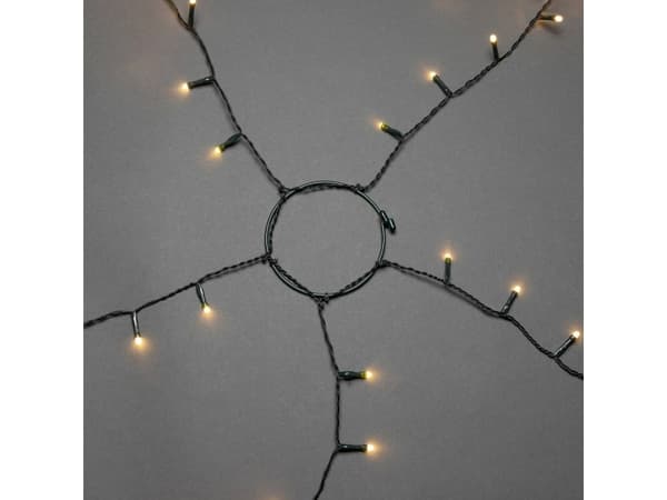 Konstsmide 6486-870 LED-komponentkappe Indvendigt EEK: G (A - G) via strømforsyning Antal pærer 150 LED (RGB) Bernstein Oplyst Længde: 1.8 m styres v