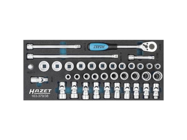 Hazet Yläavainsarja Metrinen 3/8 (10 mm) 38 osaa 163-379/38