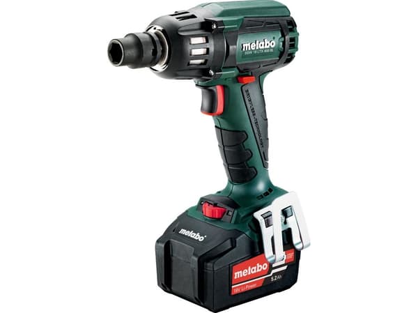 Metabo SSW 18 LTX 400 BL, Slagtrekker, Sort, Grønn, 1/2", 2150 RPM, 400 Nm, 12 m/s²