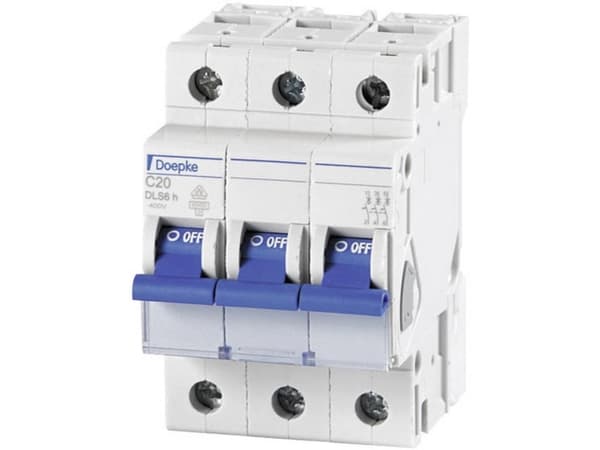 DOEPKE LS-Schalter C20A DLS-6H-C20-3-6-KA 6kA 3-polig 400V C-Characteristic DLS-6H-C20-3-6-KA (09914294)