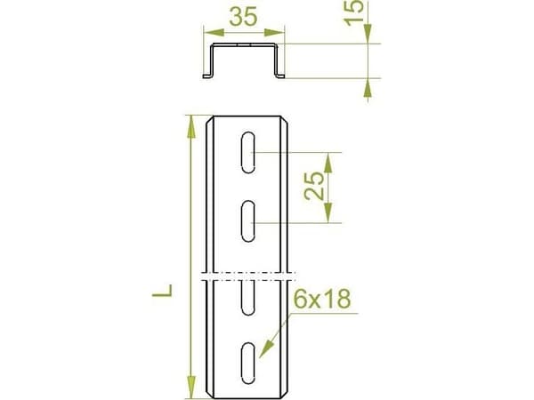 Baks TH35 SZP35H15/2 EURO PERFUSED NOSNABLE 2m 1,0 MM - 613220