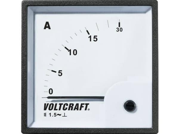 VOLTCRAFT AM-72X72/15A AM-72X72/15A Analogt installationsmåleinstrument AM-72X72/15A 15 A Blødt jern