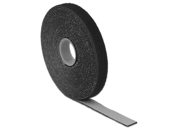 Delock - Kardborrefäste - 5 m - svart