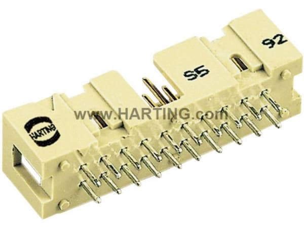 Harting 09 18 514 7324, PCB 14-Pin M, Grå, Termoplastisk harts, Kopparlegering, 20 mO, 1000 V