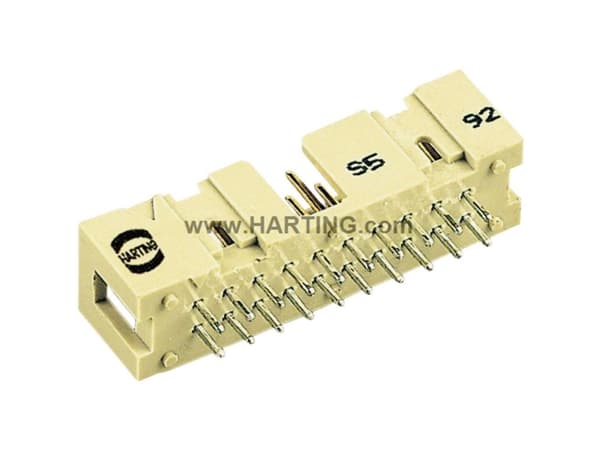 Harting 09 18 514 7324, PCB 14-Pin M, Grå, Termoplastisk harts, Kopparlegering, 20 mO, 1000 V