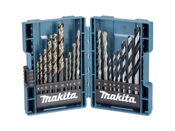Makita - Borrsats - 18 delar - 5 mm, 6 mm, 7 mm, 8 mm, 10 mm, 4 mm - för Makita DDF487RFE3, DLX2497J